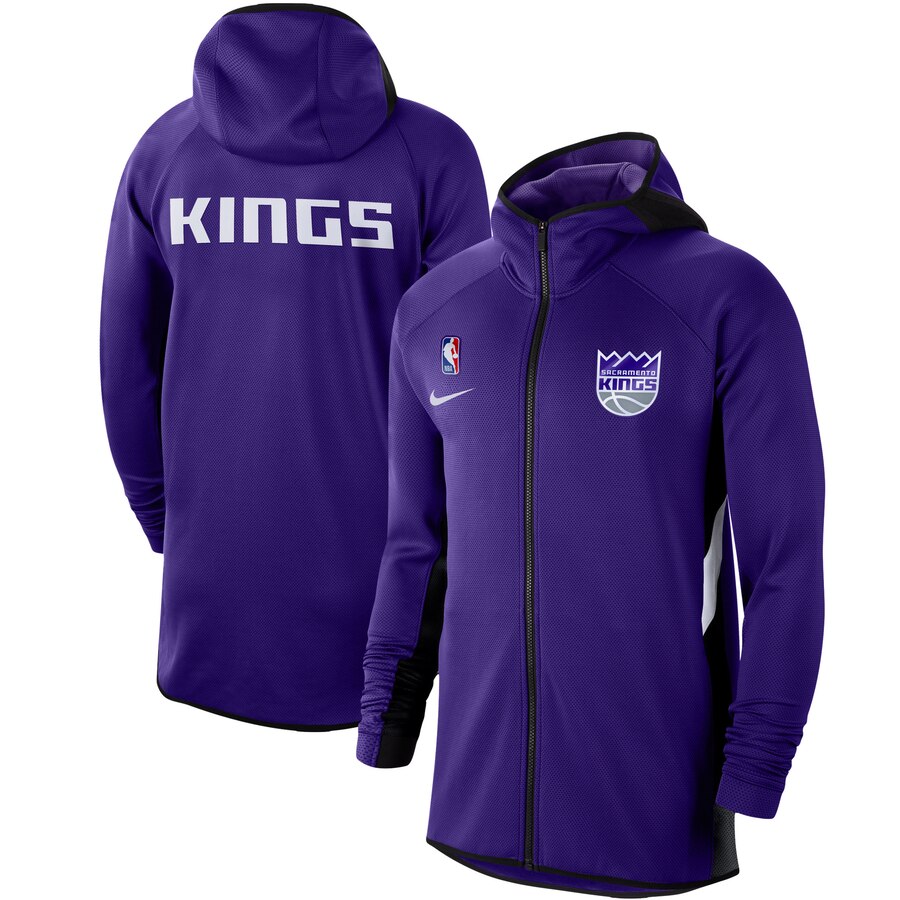 Cheap Men Nike Sacramento Kings Purple Authentic Showtime Therma Flex Performance FullZip Hoodie